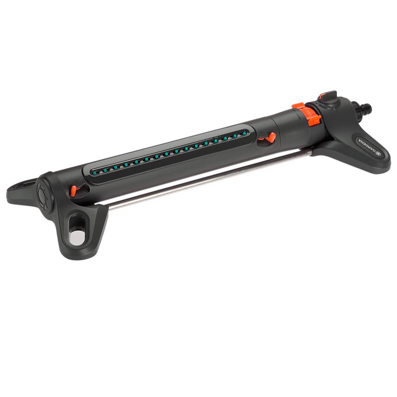 Oscillating Sprinkler AquaZoom M Area coverage 9 - 250 m²; Range of Spray 3 m - 18 m; Spray width 3 - 14 m; Water flow adjustment