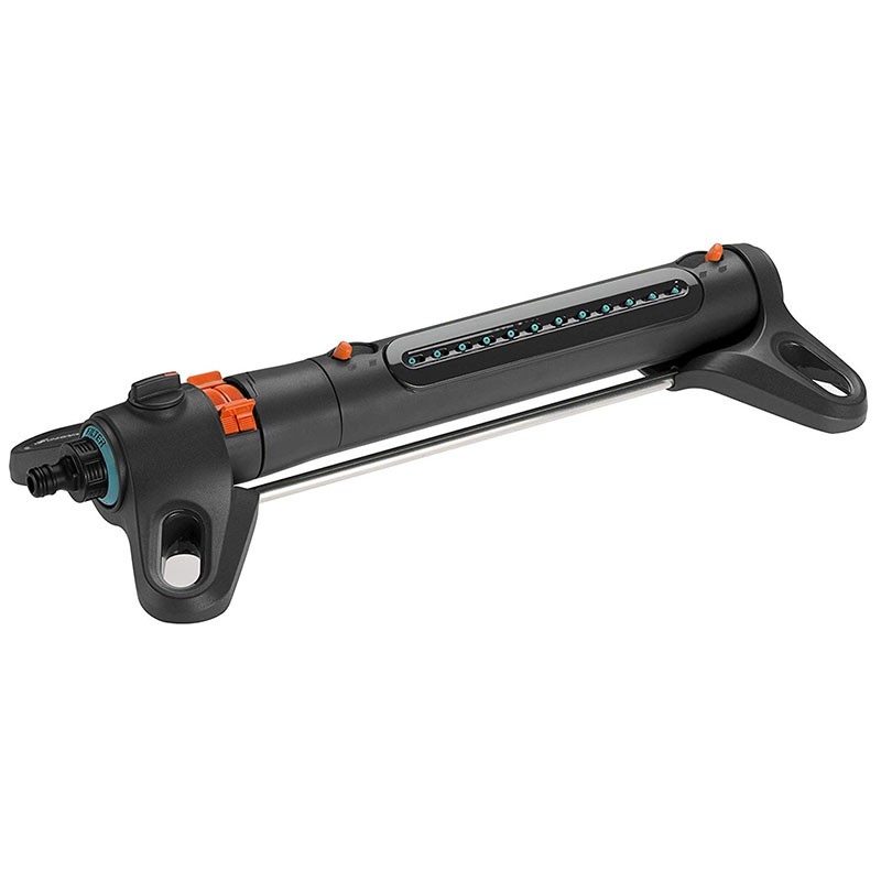 Oscillating Sprinkler AquaZoom S Area coverage 9 - 150 m²; Range of Spray 3 m - 15 m; Spray width 3 - 10 m; Water flow adjustment