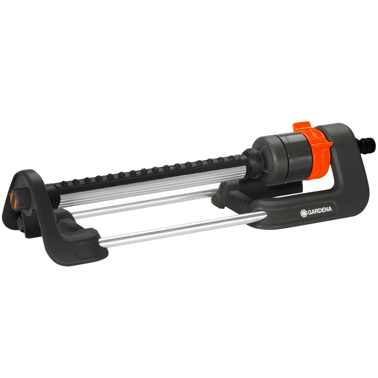 Oscillating Sprinkler Aqua M Area coverage 110 - 250 m²; Range of Spray 8 m - 18 m; Spray width max. 14 m