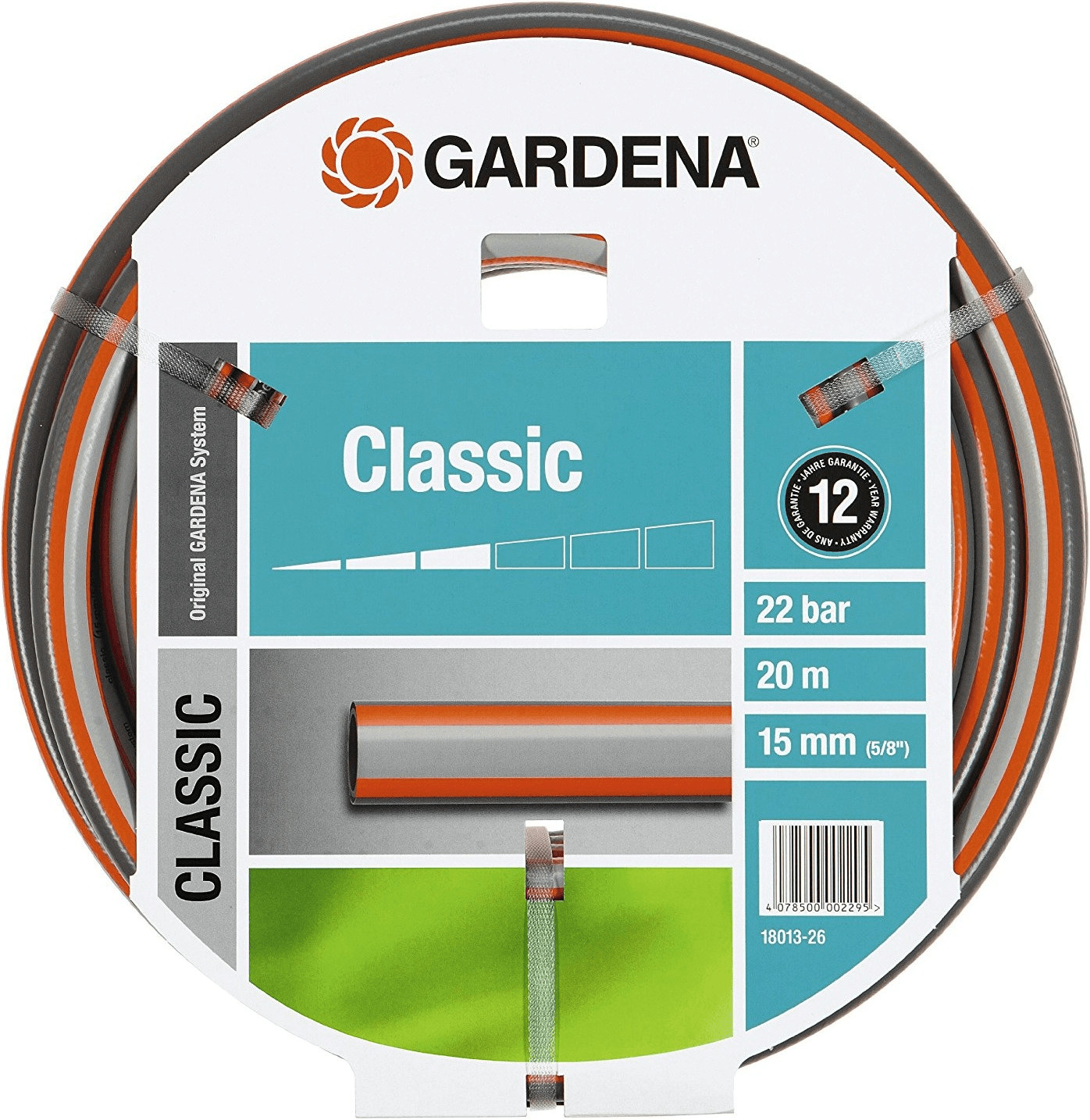 Classic Hose (5/8"), 20m w/o 15mm (5/8"); 20m; burst pressure: 22 bar; warranty: 12 year