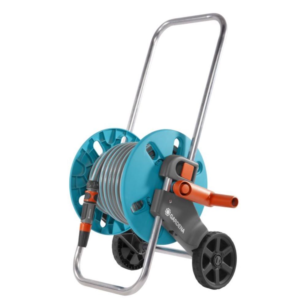 Hose Trolley AquaRoll S Set CleverRoll S Set, Plastic, assembled, 20m Classic 13mm (1/2"), Set (1x 18202/5305, 1x 18200, 3x 18215, 1x 18213, 1x 18300), reel capacity: max. 40m 13mm (1/2") hose, 30m 15mm (5/8"), 25m 19mm (3/4'')