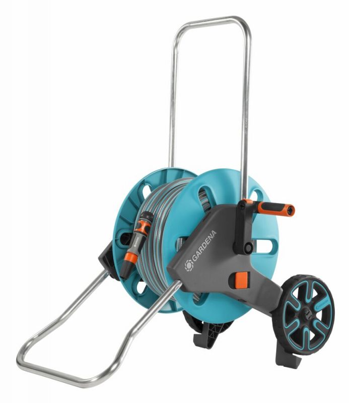 Hose Trolley AquaRoll M Set CleverRoll M Set, Plastic, unmounted, 20m Classic 13mm (1/2"), Set (1x18202/5305,1x18200,3x18215,1x18213,1x18300), reel capacity: max. 60m 13mm (1/2") hose, 50m 15mm (5/8") hose, 35m 19mm (3/4") hose